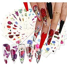 Check spelling or type a new query. Amazon Com Acedichy 24pcs Nail Art Stickers Decals Bloom Flower Design Tulips Retro Roses Printing Fashion Nail Art Decoration Water Transfer Nail Stickers Diy Nail Supplies Kitchen Dining