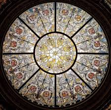 stained glass window glass ceiling