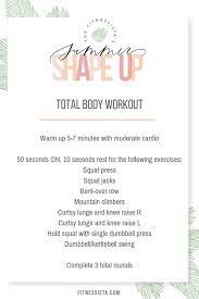 total body circuit workout and video