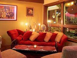 Red Sofa Yellow Living Room