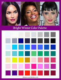 bright winter color palette and