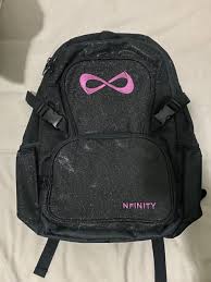 nfinity black sparkle backpack bags