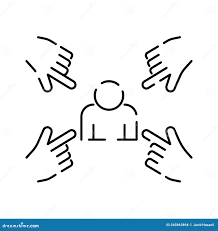 Icono De La Línea De Racismo. Icono De Acoso Grupal Acosar Acoso Y Ataque De Odio Acusar a La Víctima Ilustración del Vector - Ilustración de color, amistad: 265863894