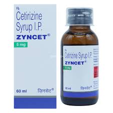 zyncet 5 mg syrup uses dosage side