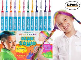 No mess, dyes or sprays. Hair Chalk For Girls Boys 12 Kids Temporary Hair Colour Vibrant Washable Hair Dye Pens Works On Dark Or Blond Hair Set Girls Hair Accessories Toy Crayons Buy Online In