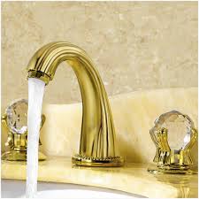 Bath & shower combination faucet(31011). Aposhion Luxury Gold Finish Bathroom Faucet With Crystal Knobs 3 Holes Bath Sink Waterfall Basin Mixer Tap Buy Online In Dominica At Dominica Desertcart Com Productid 80776180