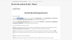 contrat de bail 2024 pdf maroc