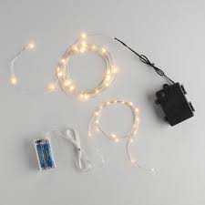 White Micro Led Battery Operated String Lights World Market