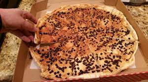 large chocolate chip pizza at pizza inn