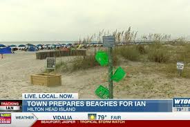 beaches for any potential ian impacts