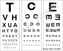 Eye Chart Multicare Surgical Product Corporation