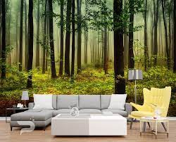 Mountain Forest Wall Covering Green