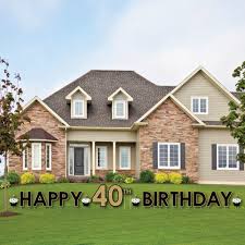 Your 40th birthday can be a great gathering for catching up with old friends. Adult 40th Birthday Gold Yard Sign Outdoor Lawn Decorations Happy Birthday Yard Signs Bigdotofhappiness Com