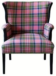 It's made in canada from a solid rubberwood frame and features a sinuous spring seat, synthetic and foam fiber fill, and a loose back. I Ve Always Been Mad For Plaid And I Love The Color Of This Plaid Plaid Chair Plaid Decor Tartan Furniture
