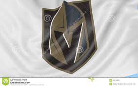 Close Up Of Waving Flag With Vegas Golden Knights Nhl Hockey