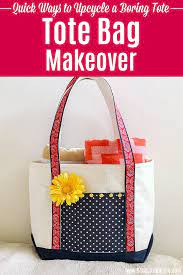 Tote Bag Makeover Easy No Sew Tote