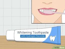 whiten teeth with hydrogen peroxide