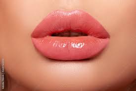 stockfoto y plump lips close up lip