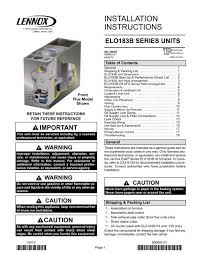Elo183b Oil Furnace Installation Manual