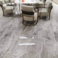 glossy grey ceramic tile flooring