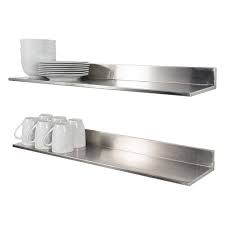 Polished Stainless Steel Wall Rack For
