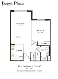 Or how about a tiny home for a small lot? Floor Plans Benet Place Senior Apartments Independent One Bedroom Apartment Style Pastry Academy Bennet Food Donuts Benyets Lisa Bonet Cafe Du Monde Beignets Apppie Org