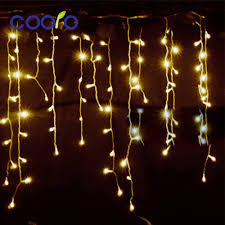 Us 6 99 30 Off 4 5m Droop 0 3 0 5m Curtain Icicle String Led Lights Eu Us Plug Christmas House Outdoor Decoration In Lighting Strings From Lights