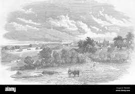 INDIA The camp of Mhow 1857. Illustrated London News Stock Photo - Alamy
