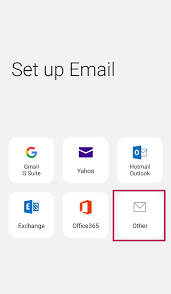 email account on an android phone