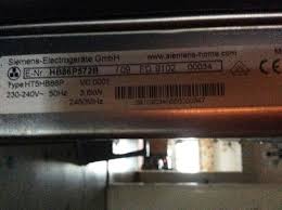 Siemens Combination Oven Spare Parts
