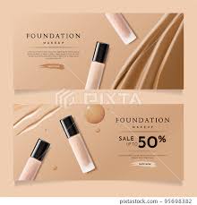 foundation makeup advertising banners