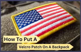 how to put a velcro patch on a backpack