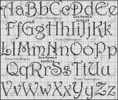 Needlepoint Alphabet Harrington Font Cross Stitch Letter