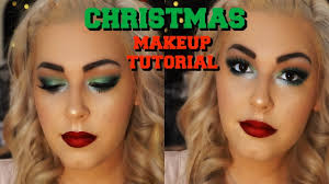 christmas makeup tutorial green