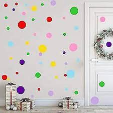 6pcs Dots Wall Decals Round Wall
