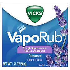 vicks vaporub cough suppressant ointment lavender scent 1 76 oz