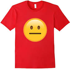 Most relevant best selling latest uploads. Neutral Face Emoji T Shirt Straight Line Mouth Herren Grosse S Rot Amazon De Bekleidung