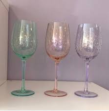 Coloured Bubble Wine Glass