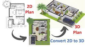 2d floor plan to 3d floor plan convert