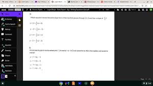Which Equation Shows The Point Slope