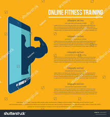Fitness App Online Fitness Training Application Stock Vector