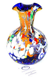Lusia Murano Glass Vase Fantasy Blue
