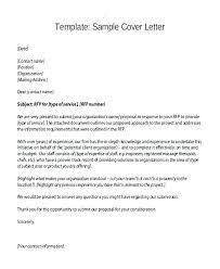 Sample Cover Letter For Rfp Response Sample Request For Proposal