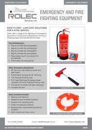 emergency and fire fighting equipment