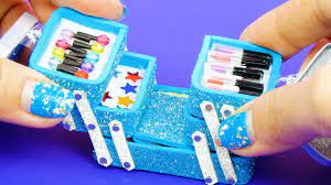 diy barbie makeup miniatures kit box