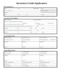 Generic Credit Application For Business Template Example Simple