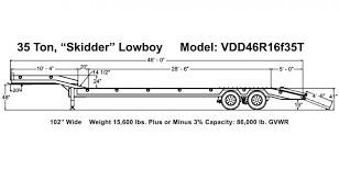 35 ton skidder lowboy trailer viking