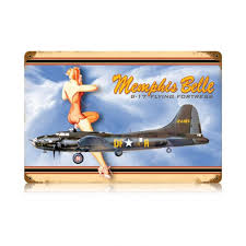 Memphis Belle Vintage Sign Aviation