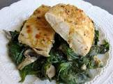 baked fish with spinach