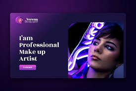 canva web template makeup artist